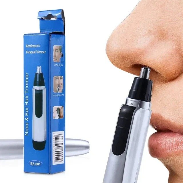 Electric Nose Hair Trimmer for Men – Waterproof Nasal Hair Cutter, Precision Painless Ear and Nose Hair Removal with Dual-Edge Blades