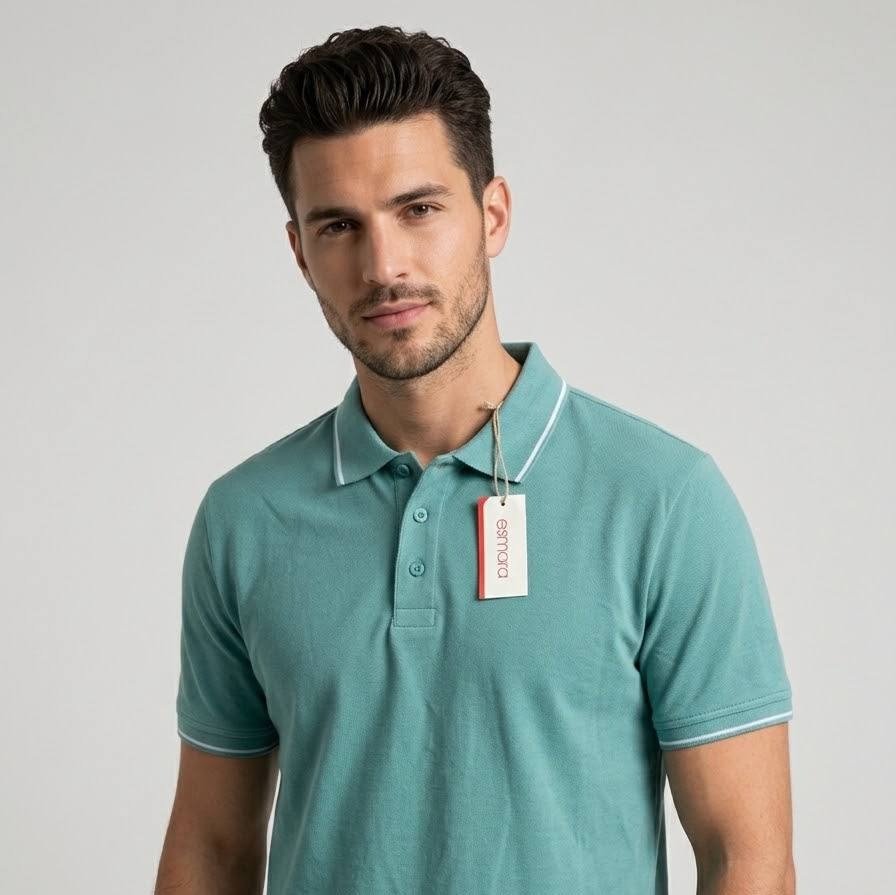 Esmara Men's Tipped Piqué Polo Shirt