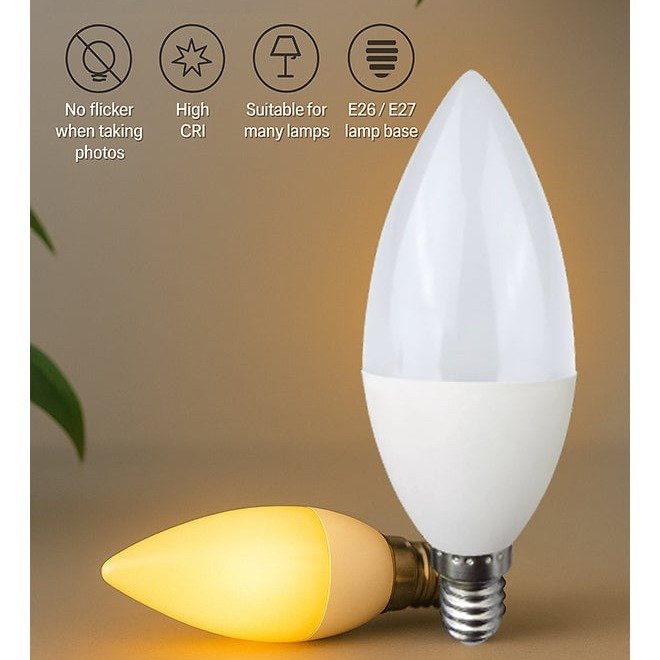 LED Candle Bulb 7W E14 Warm White – Energy Efficient (4 PACK)