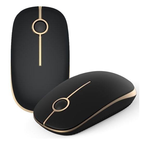 Jelly Comb MS001 2.4G Wireless Mouse Black Silent Click Plug & Play Comfortable